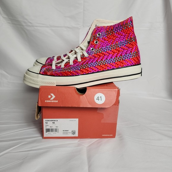 Converse Chuck 70 Hi 'Culture Weave - Red Pink' 167990C Shoes 12 Mens 14 Womens